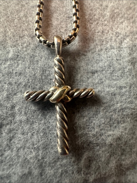 David Yurman Jewelry - David Yurman 🩶 Petite X Cross Pendant Necklace - 925 Sterling & Gold- gorgeous!